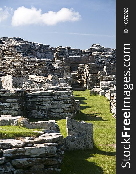 Iron age settlement at Gurness Orkney