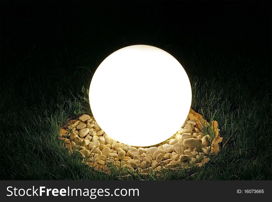 Big street lamp in the form of a ball