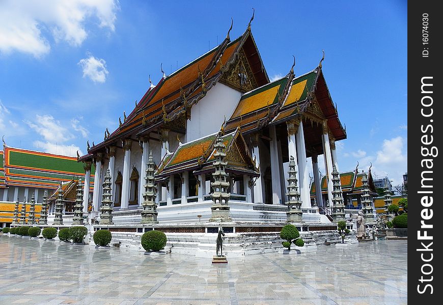 Wat sutat landmark in bangkok