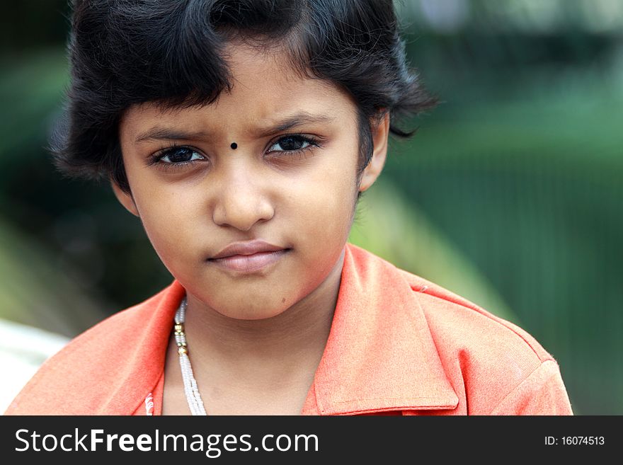 Portrait of young beautiful Indian girl