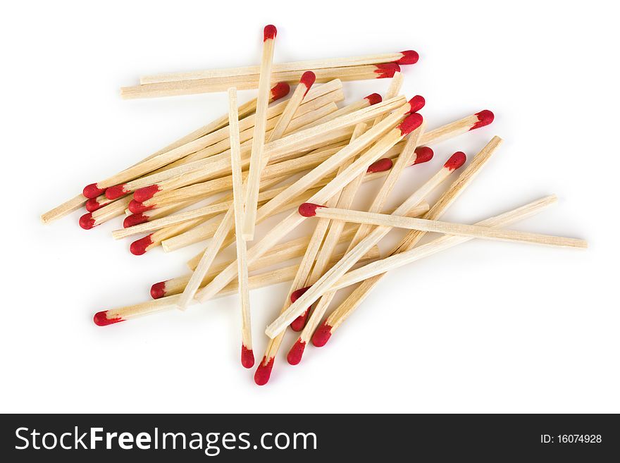 Matches isolated on white background