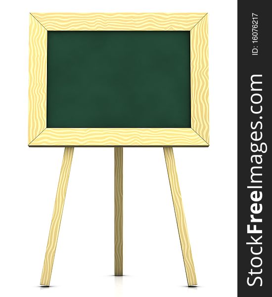 3d rendering/illustration of a blank blackboard