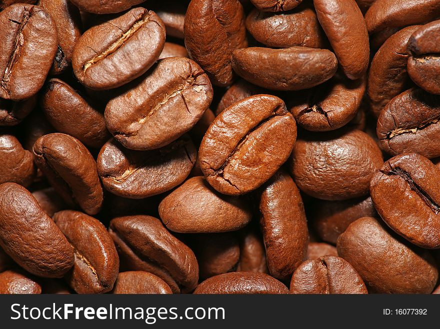 Background made from coffee beans