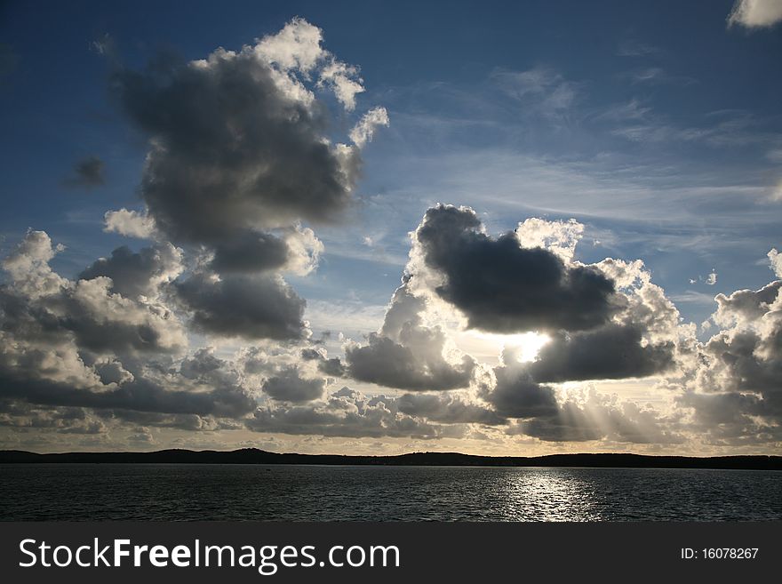 Sunset by the shores of Baltic sea. Sunset by the shores of Baltic sea