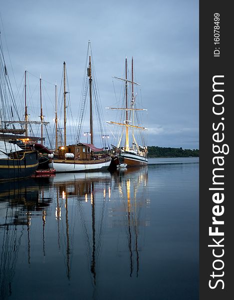 Oslo harbor in the  early morning. Norway. Oslo harbor in the  early morning. Norway