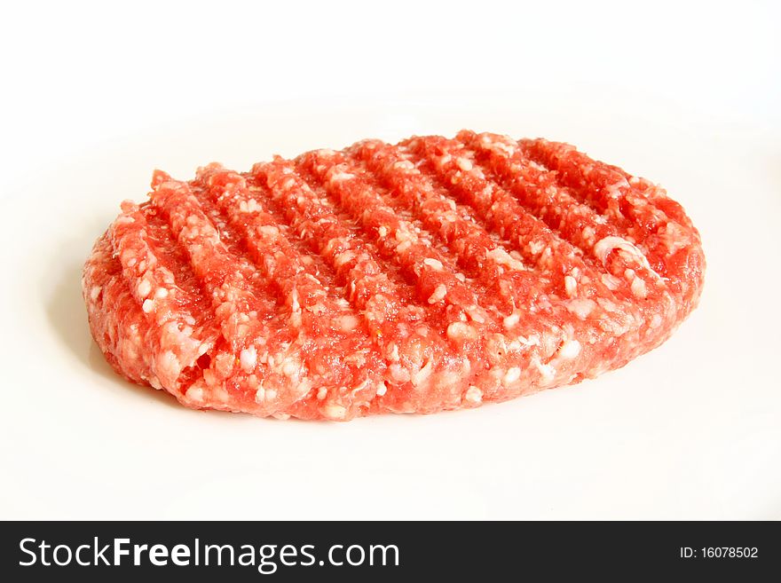 Raw hamburger