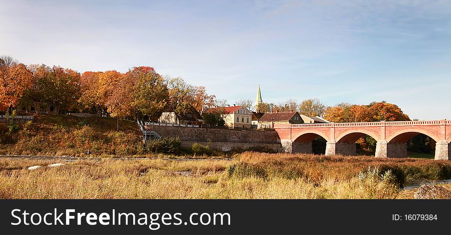 Beautiful landscape with bright autumn park. Beautiful landscape with bright autumn park