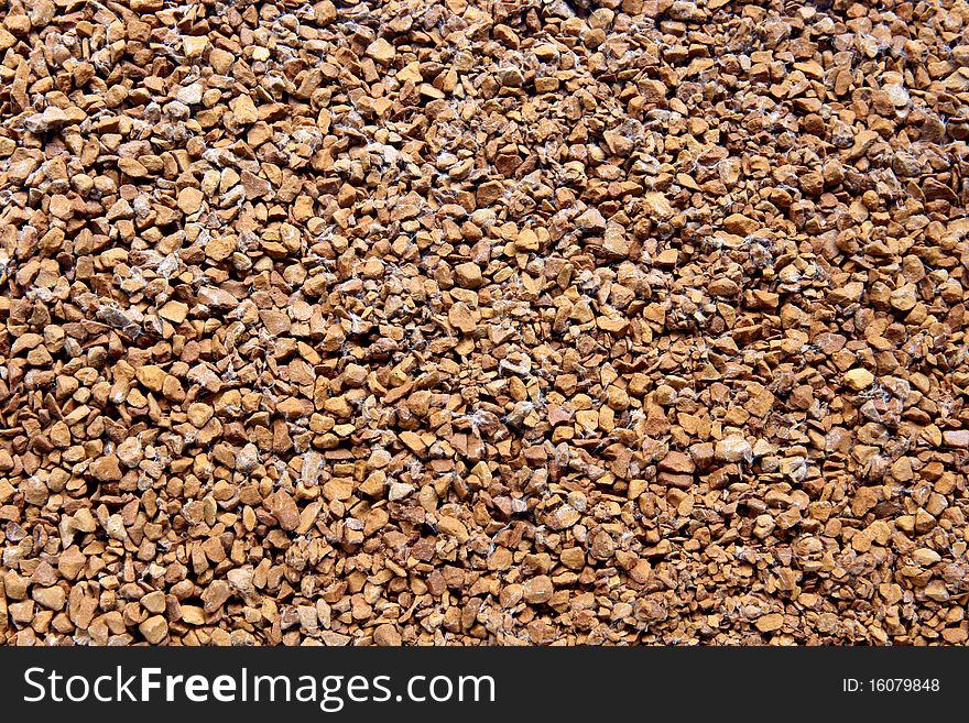 Closeup of Instant grunge Coffee background, texture