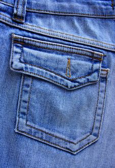 Blue Jeans Pocket Royalty Free Stock Photography