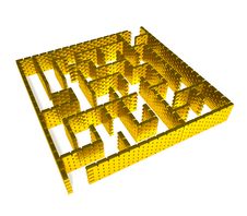 Gold Maze Royalty Free Stock Photo