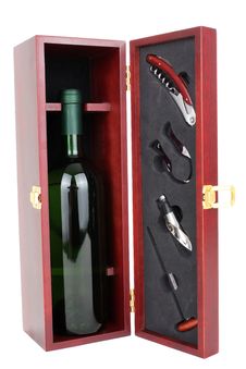 Bottle Of White Wine And Sommelier Set Stock Image Bottle Of White Wine And Sommelier Set Stock Image