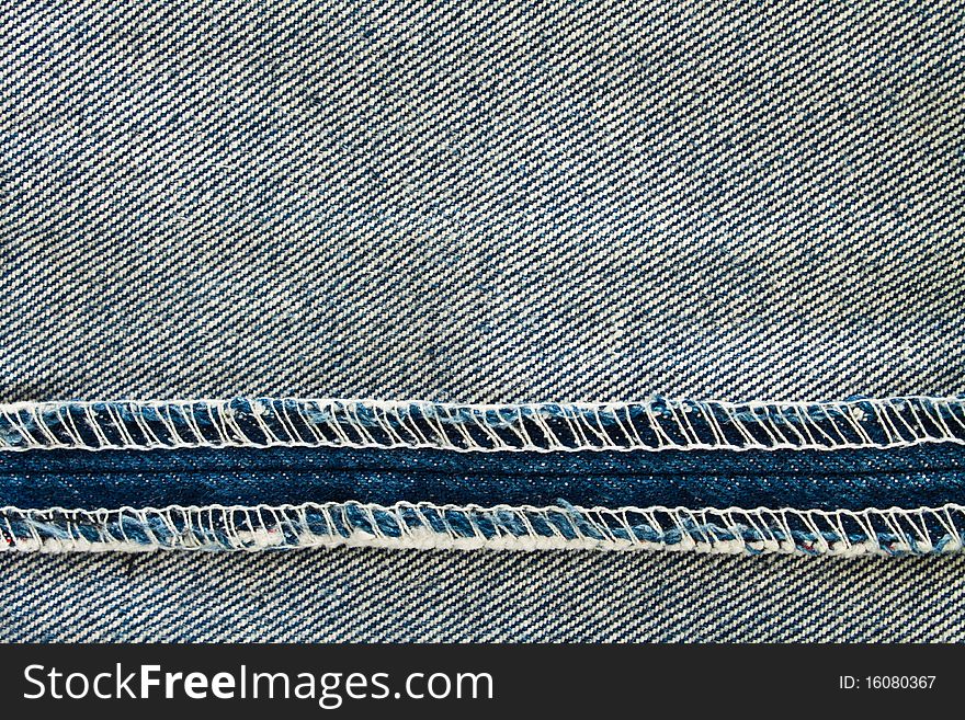 Close-up seam of jeans cloth,highly detail