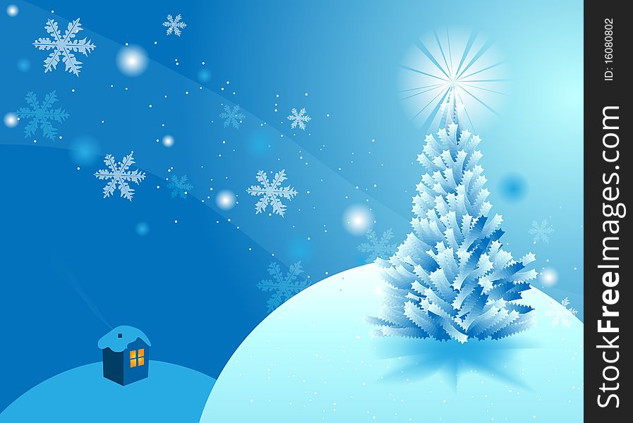 Vector illustration of New year and Christmas background