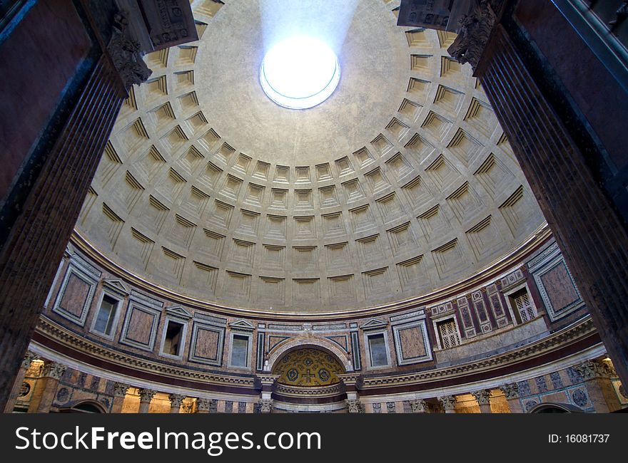 Interior of Pantheon, Italy, Rome. Interior of Pantheon, Italy, Rome