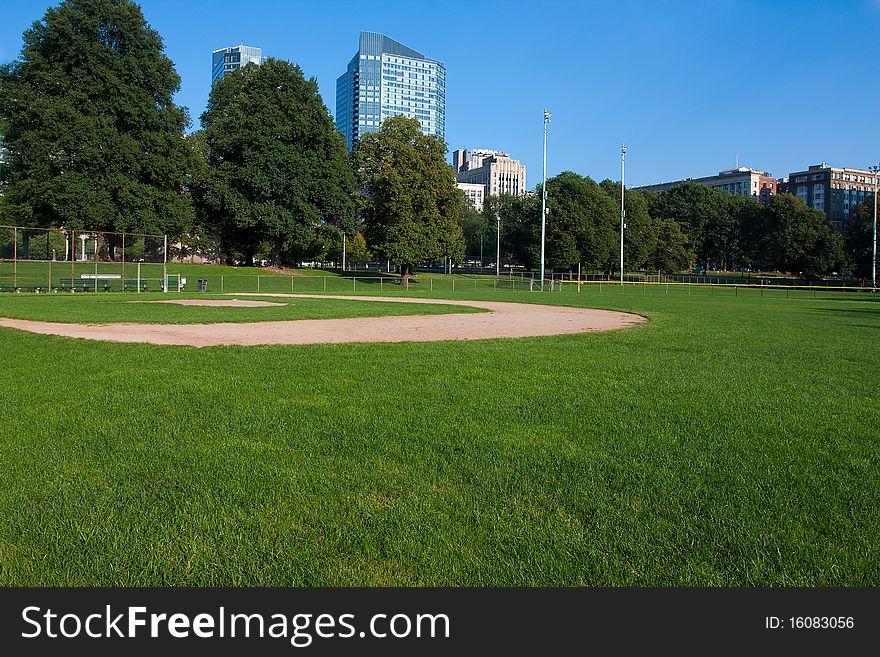 View of Boston Common in Massachusetts - USA.