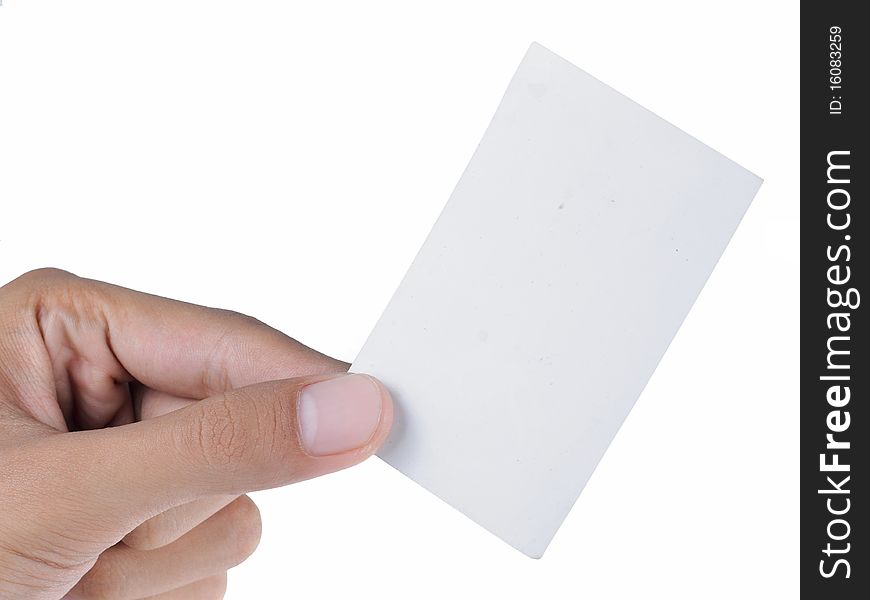 Gesture Of Hand Giving Card