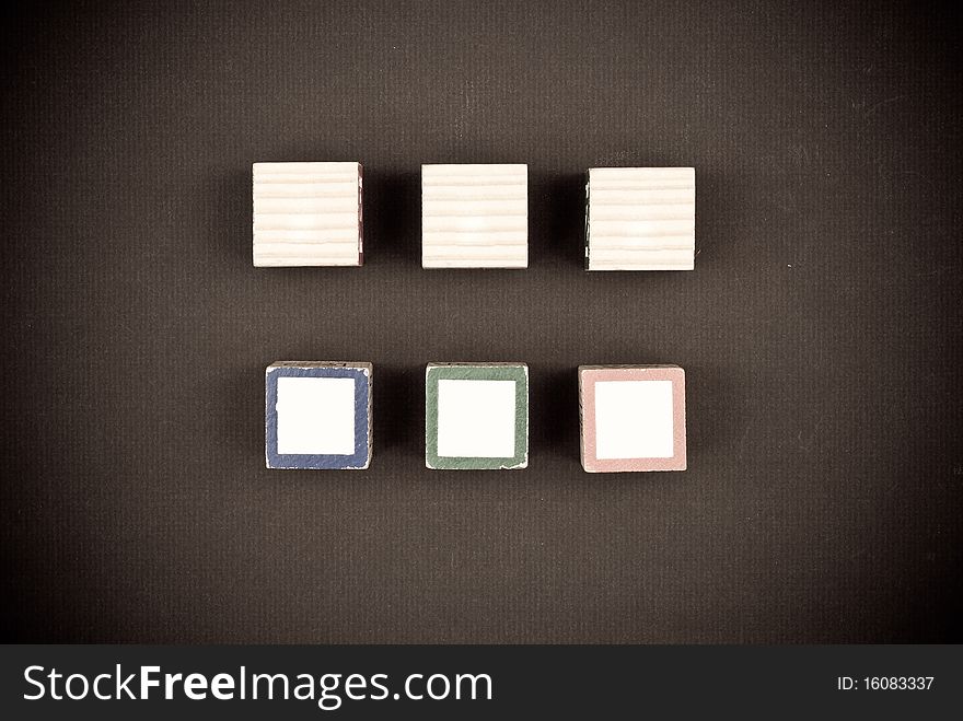 Six Blank Toy Cubes