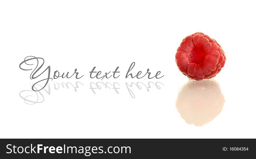 Fresh sweet raspberry isolated on white. Fresh sweet raspberry isolated on white