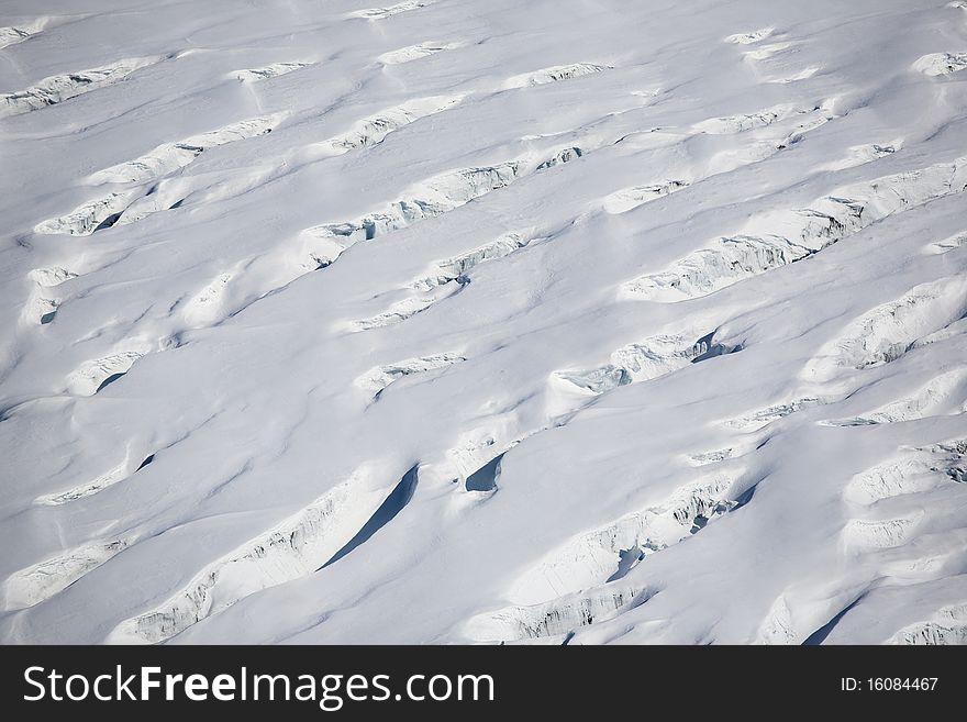 Arctic landscape - glacier with crevasses