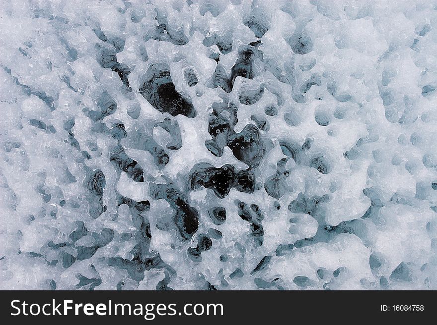 Natural ice pattern in glacier ice. Natural ice pattern in glacier ice