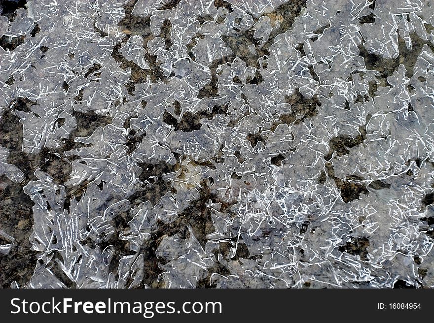 Ice pattern - cryoconite