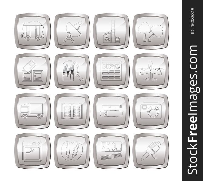 Business and industry icons - Vector Icon set