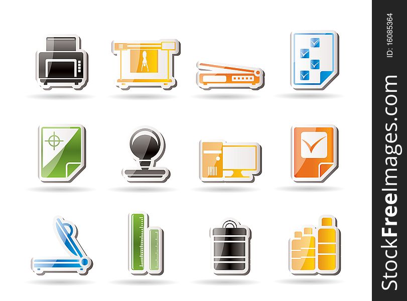 Print industry Icons - Vector icon set 2