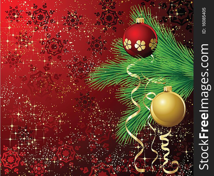 The illustration contains the image of Christmas background