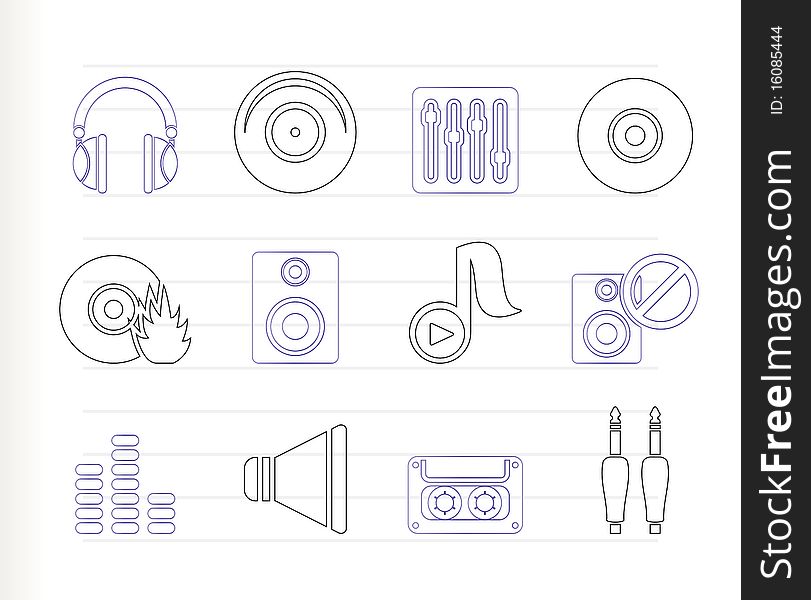 Music and sound icons