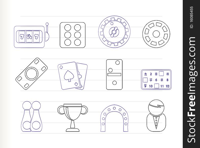 Gambling and casino Icons - icon set