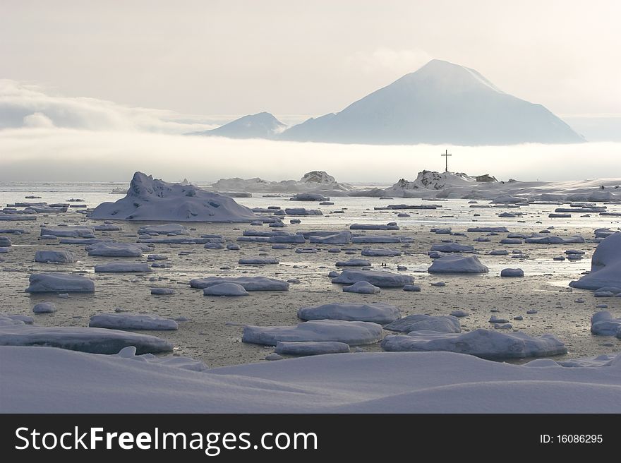 Arctic Landscape - Glacier And Mountains