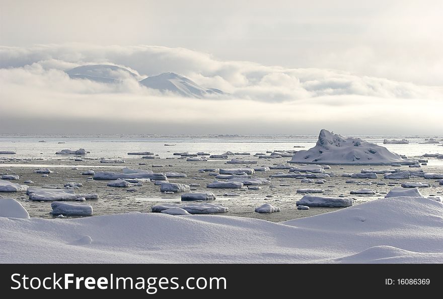 Arctic Landscape - Glacier And Mountains