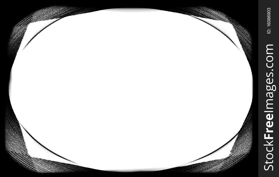 Rounded black frame with copyspace.