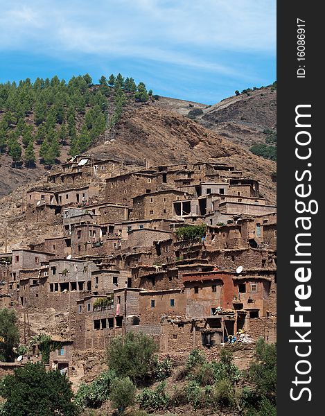 Village in the Atlas Mountains around Marrakech (morocco). Village in the Atlas Mountains around Marrakech (morocco)