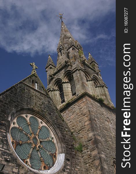 Church in the town of Tobermory situated on the isle of Mull off the west coast of Scotland. Church in the town of Tobermory situated on the isle of Mull off the west coast of Scotland.