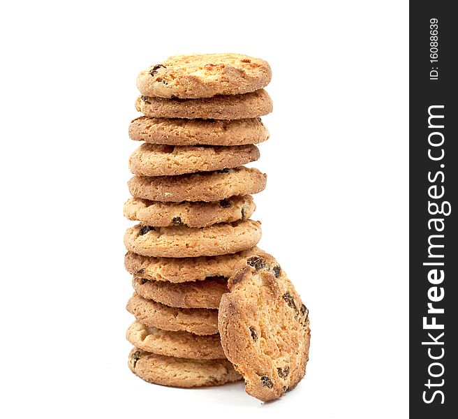 Cookies on a white background