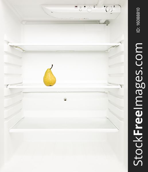 Lonely Pear in the Refrigerator