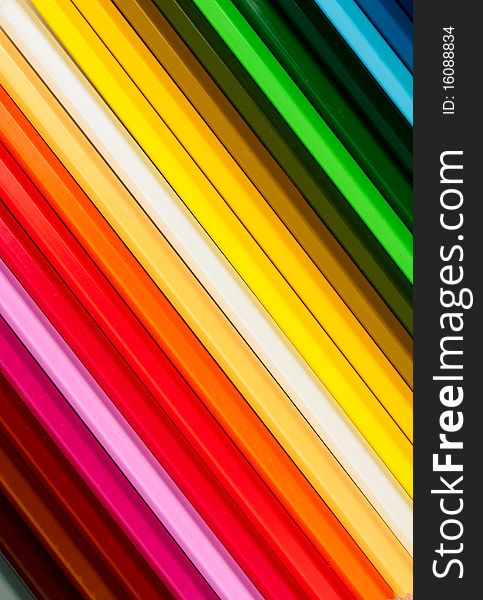 Color background of colored pencils