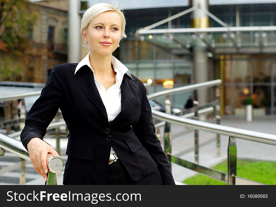 Portrait of a Young Attractive Business Woman