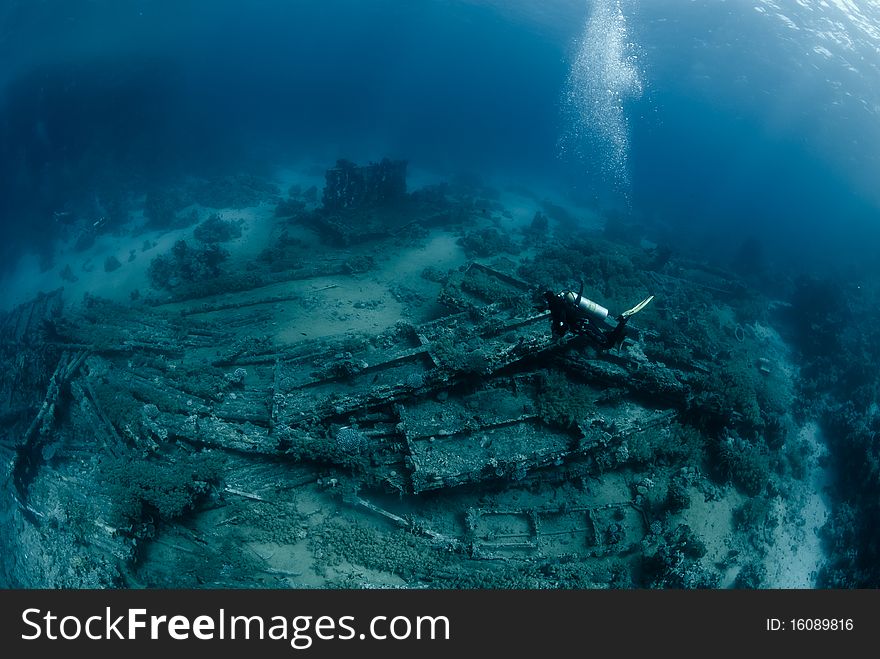 Underwater wreckage from the Yolanda, which ran aground during a storm. Yolanda reef, Ras Mohammed national Park Red Sea, Egypt. Underwater wreckage from the Yolanda, which ran aground during a storm. Yolanda reef, Ras Mohammed national Park Red Sea, Egypt.