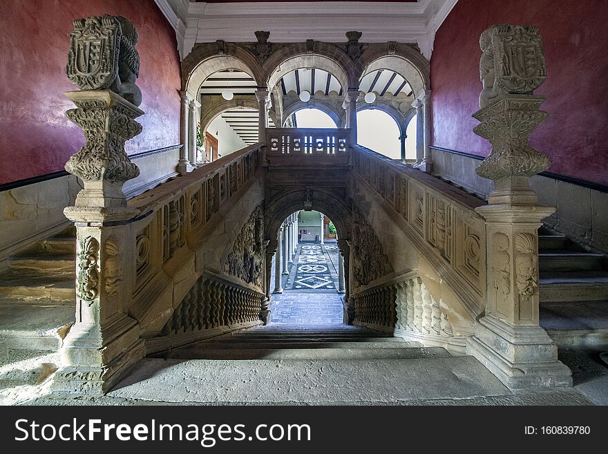 Stairs of the Palace of Jabalquinto of Renaissance art