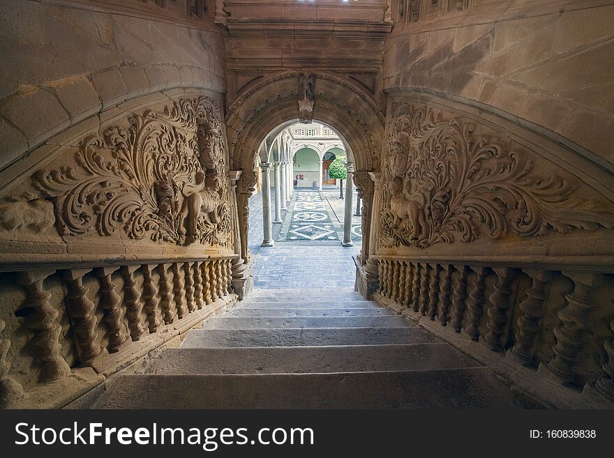 Stairs of the Palace of Jabalquinto of Renaissance art