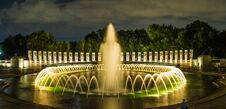 Night Time Panorama Of The World Word II Memorial Royalty Free Stock Photos