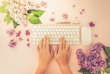 Top View Home Office Workspace Royalty Free Stock Photos Top View Home Office Workspace Royalty Free Stock Photos
