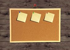 Cork Bulletin Board On Wood Wall Stock Photography Cork Bulletin Board On Wood Wall Stock Photography