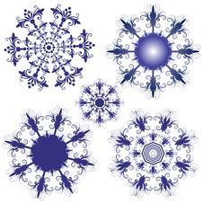 Set Violet Snowflakes Royalty Free Stock Photos Set Violet Snowflakes Royalty Free Stock Photos