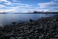 Lake Tekapo In Winter Stock Photography