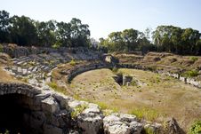 The Roman Amphitheatre, Siracusa Stock Images The Roman Amphitheatre, Siracusa Stock Images
