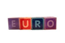 Euro In Blocks On White Background Royalty Free Stock Photos