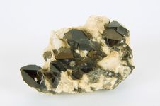 Quartz Crystals Are Black Royalty Free Stock Photography